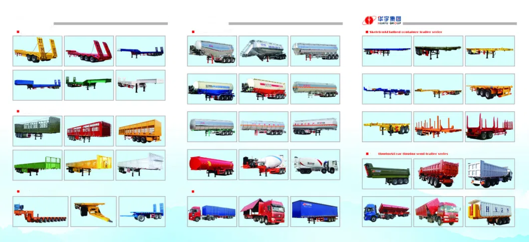 3 Axle U Shape/Type Dump/Tipper/Tipping Semi Trailer for Construction Waste/Sand Transport