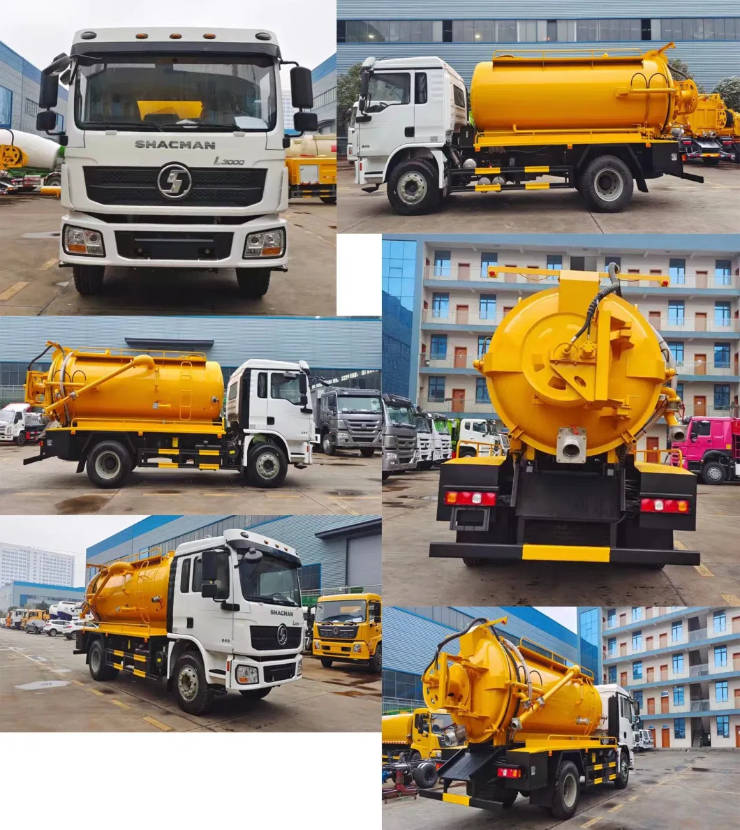 Shacman L3000 Vacuum Sewage Cleaning Tanker Fecal Sludge Suction Jetting Truck