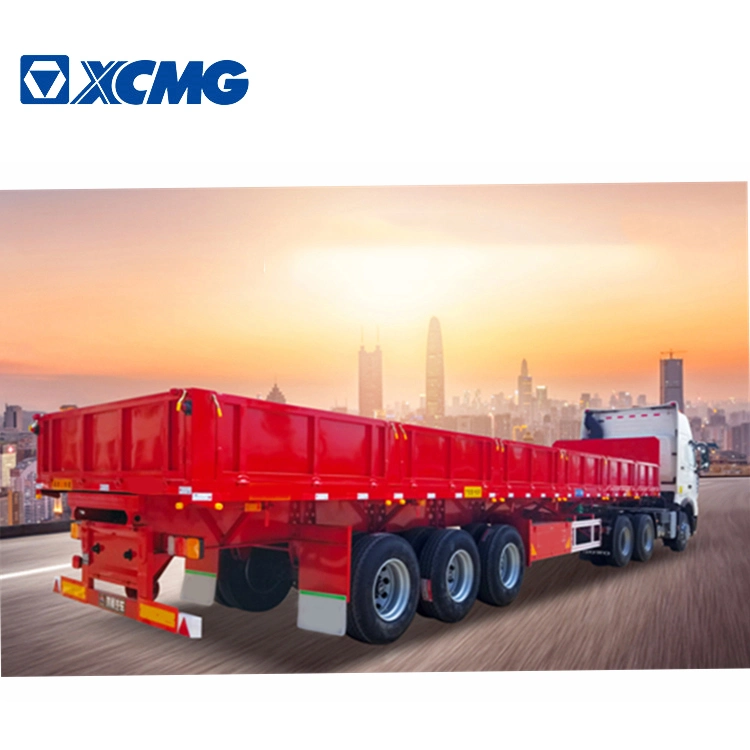 XCMG Official Heavy Hydraulic Side Dump Tipper Trailer Container Car Carrier Low Bed Flatbed Container Tank Semi Truck Trailer for Sale