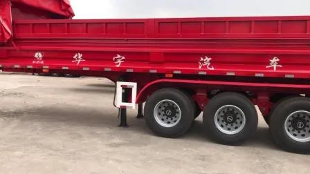 3 Axle U Shape/Type Dump/Tipper/Tipping Semi Trailer for Construction Waste/Sand Transport