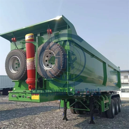 China Factory 3/4 Saf Axles 45 Tons 60 Tons 80 Tons Customization Service Air Suspension/ Steel Plate Axles Dump Semi Trailer Tipper Trailer