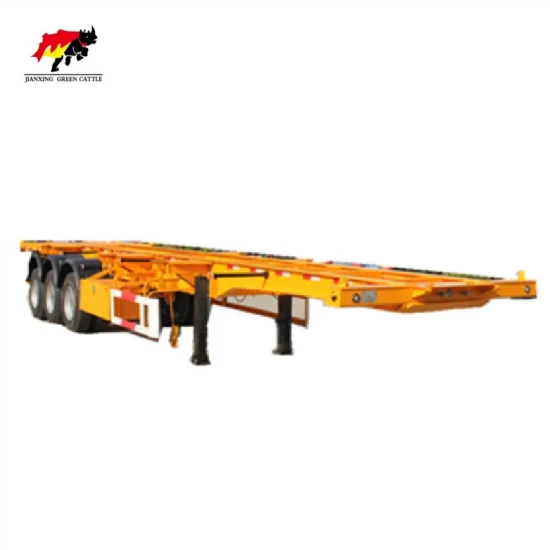 Patec Brand Container Chassis Trailer 40FT 3 Axles Skeleton Trailer 40tons 50tons Skeleton Container Semi Trailer for Transporting Containers